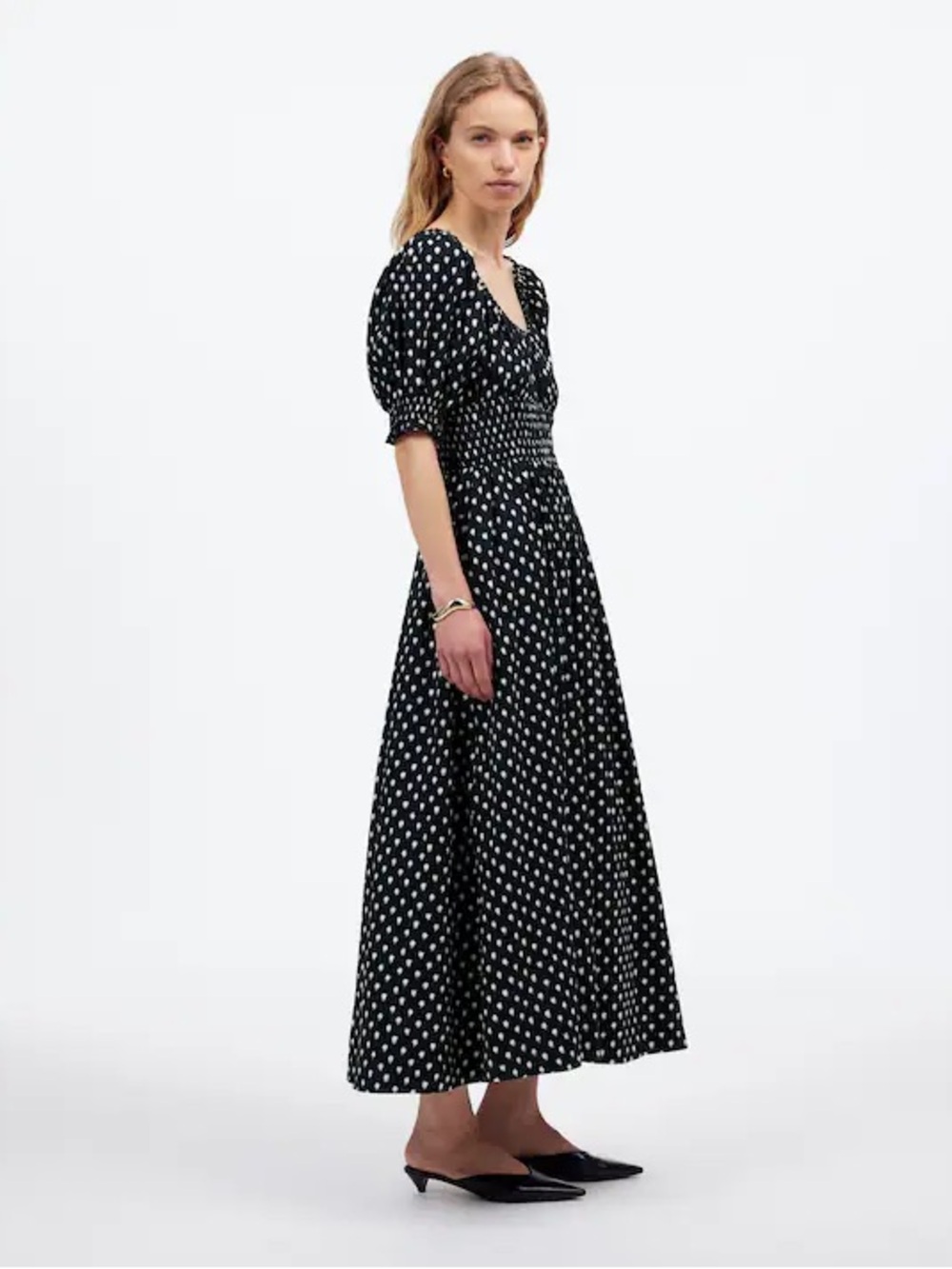 MADEWELL Polka Dot Midi Dress